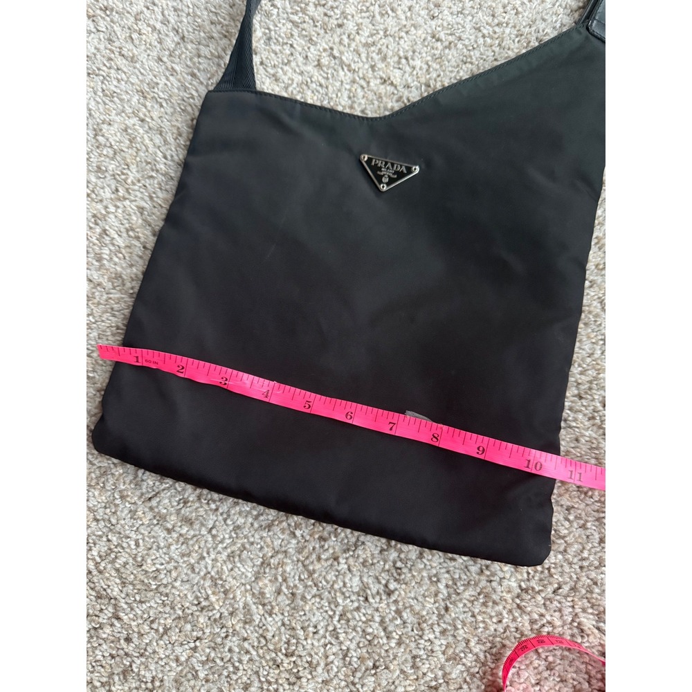 Prada Vintage Black Tessuto‎ Nylon Triangle Logo Crossbody Messenger sling Bag - Picture 12 of 15